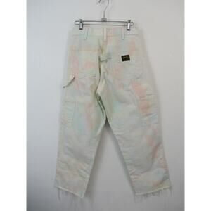 Vintage 90s Stan Ray USA Made Women Tie Dye Hammer Loop Carpenter Jean Coral